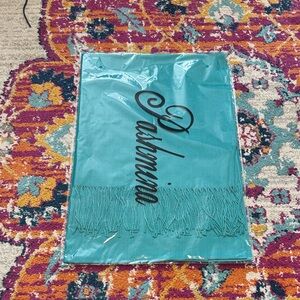 NWT Pashmina Teal Scarf